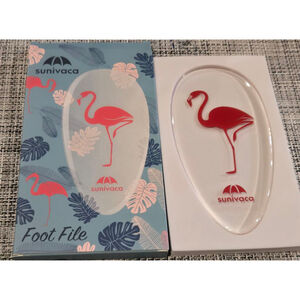 Sunivaća Foot File, Flamingo, Glass File to Remove Calluses, Feet Scrubber NIB